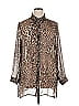 Travelers by Chico's Animal Print Brown Long Sleeve Blouse Size XL (3) - photo 1