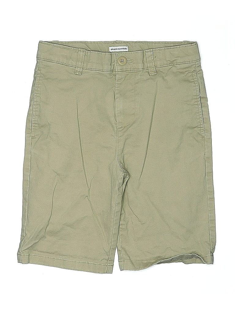 Pre-owned Amazon Essentials Kids' Khaki Shorts In Green