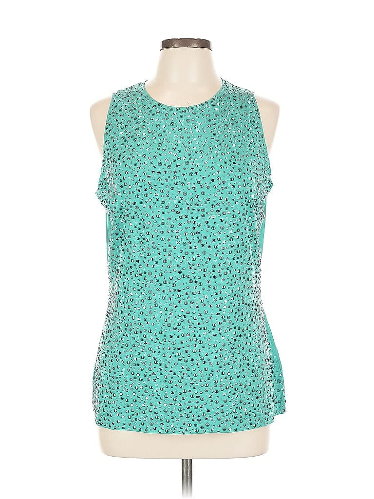 St. John Teal Sleeveless T-Shirt Size L - photo 1