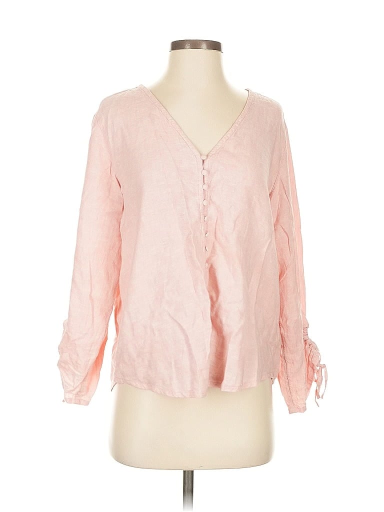 Pre-owned Cynthia Rowley Tjx 3/4 Sleeve Blouse In Pink