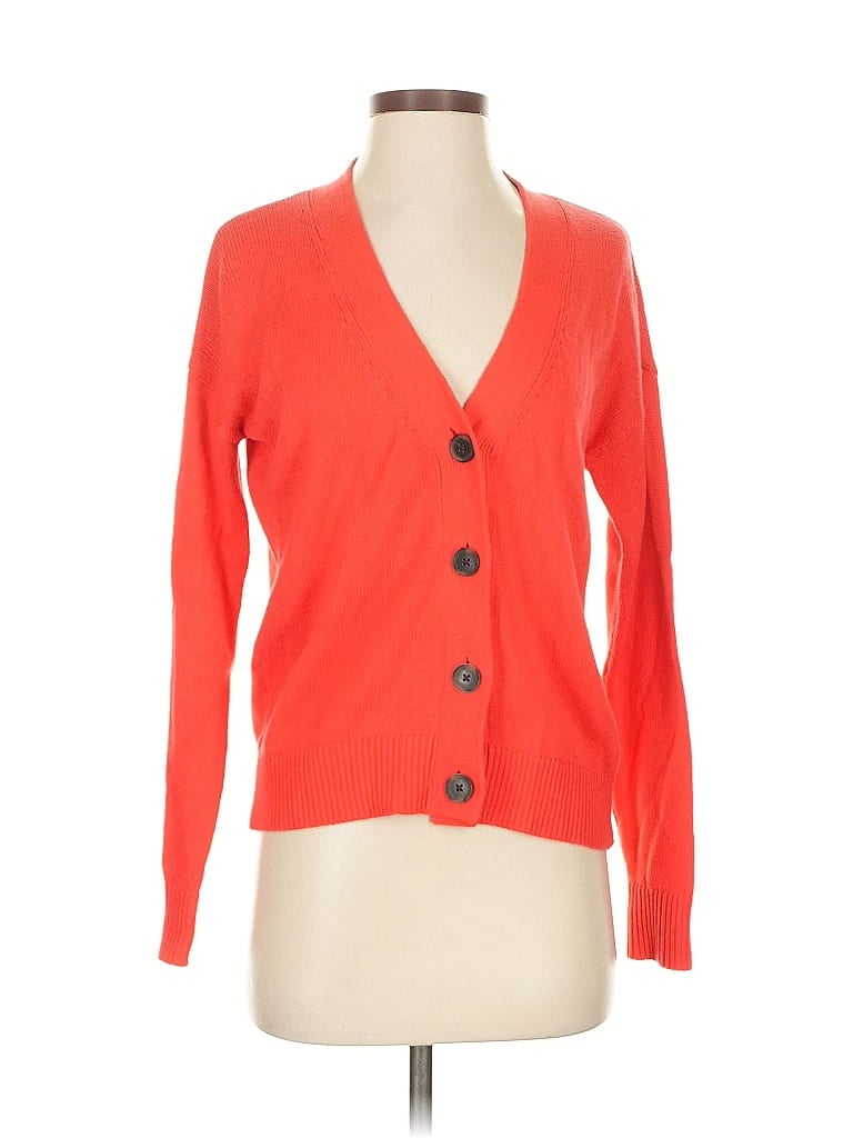 Pre-owned Ann Taylor Loft Cardigan Sweater In Orange
