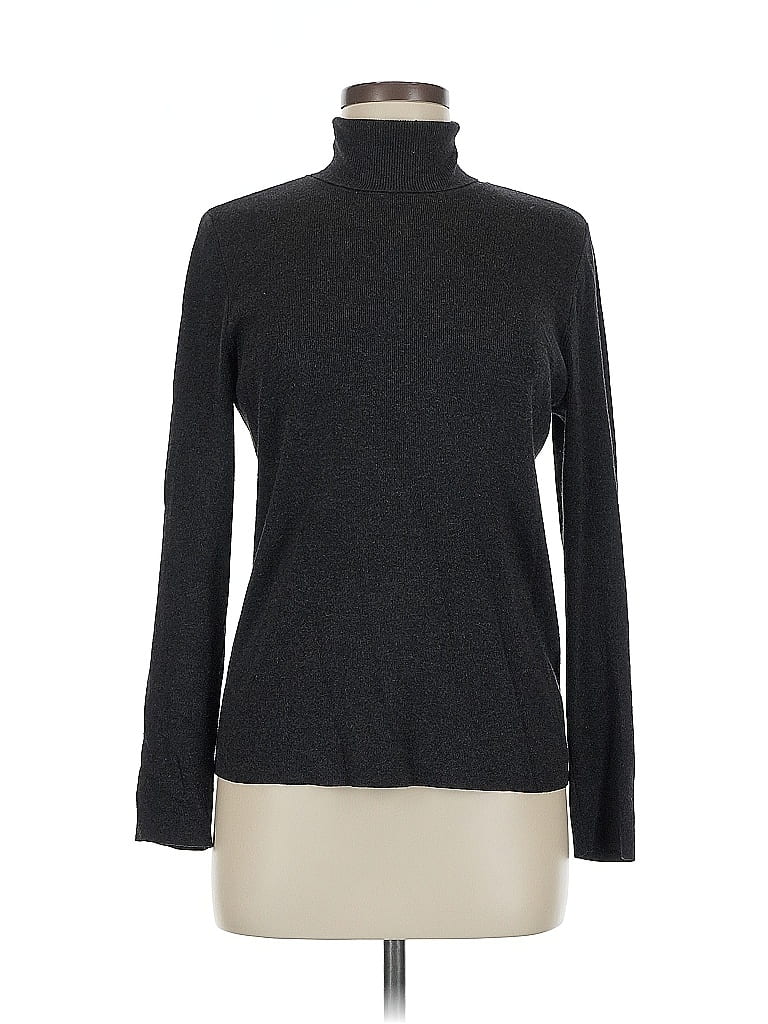 Pre-owned Chico's Turtleneck Sweater In Gray