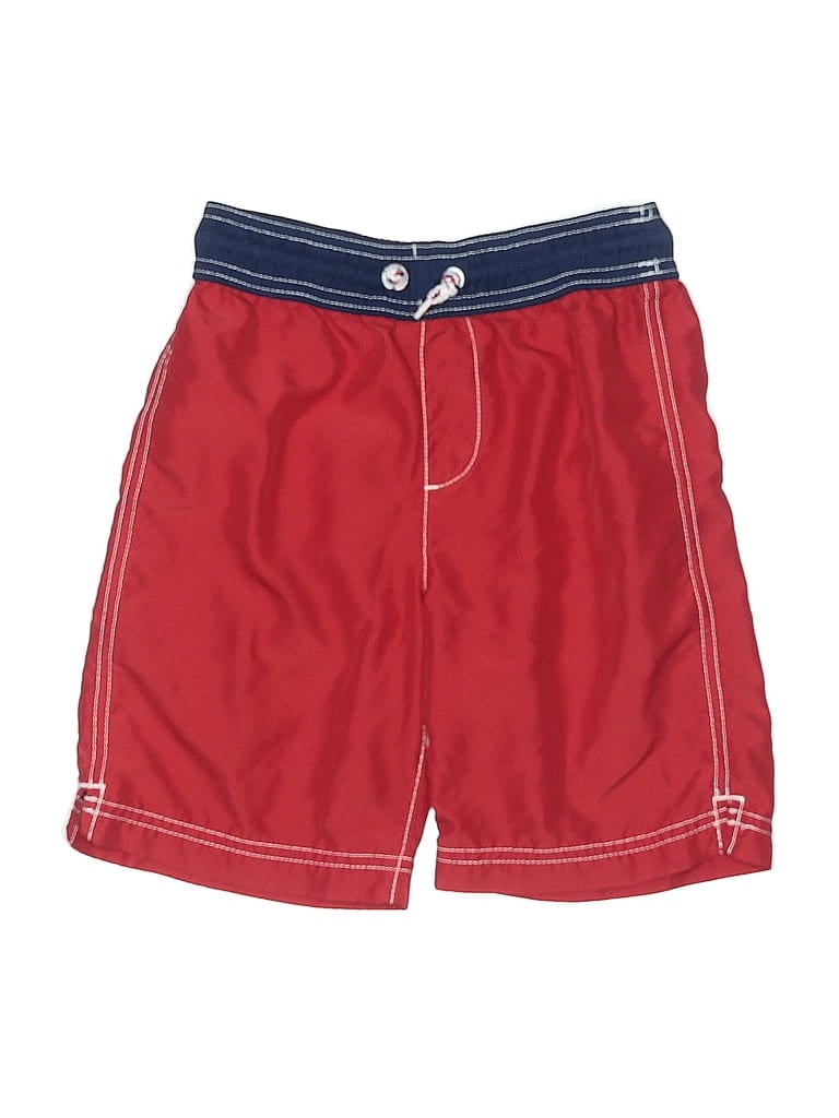 Click to view more detailed imagery on our partner's website Pre-owned Lands' End Kids' Board Shorts In Red