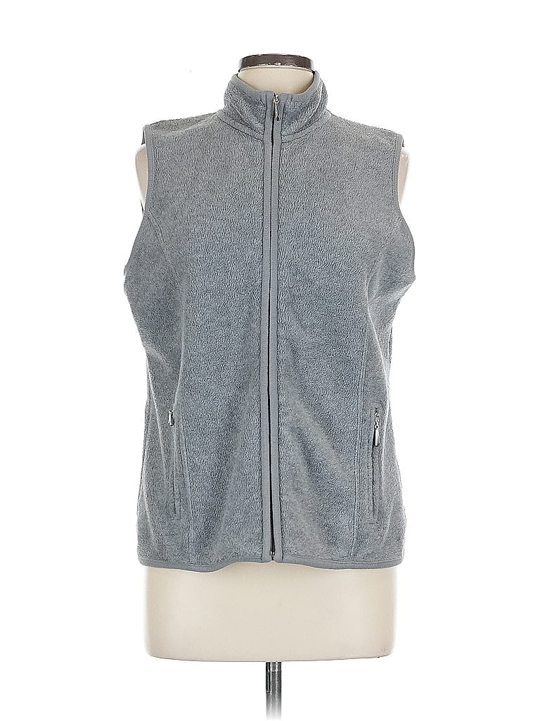 Pre-owned Karen Scott Sport Sweater Vest In Gray