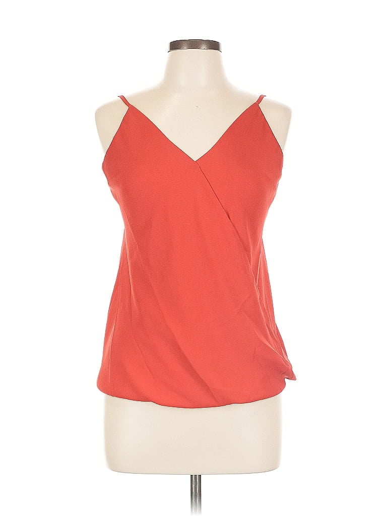 Pre-owned Ro & De Sleeveless Top Red Halter Neckline Tops