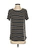 Pink Clover Stripes Gray Short Sleeve T-Shirt Size S (estimated) - photo 1