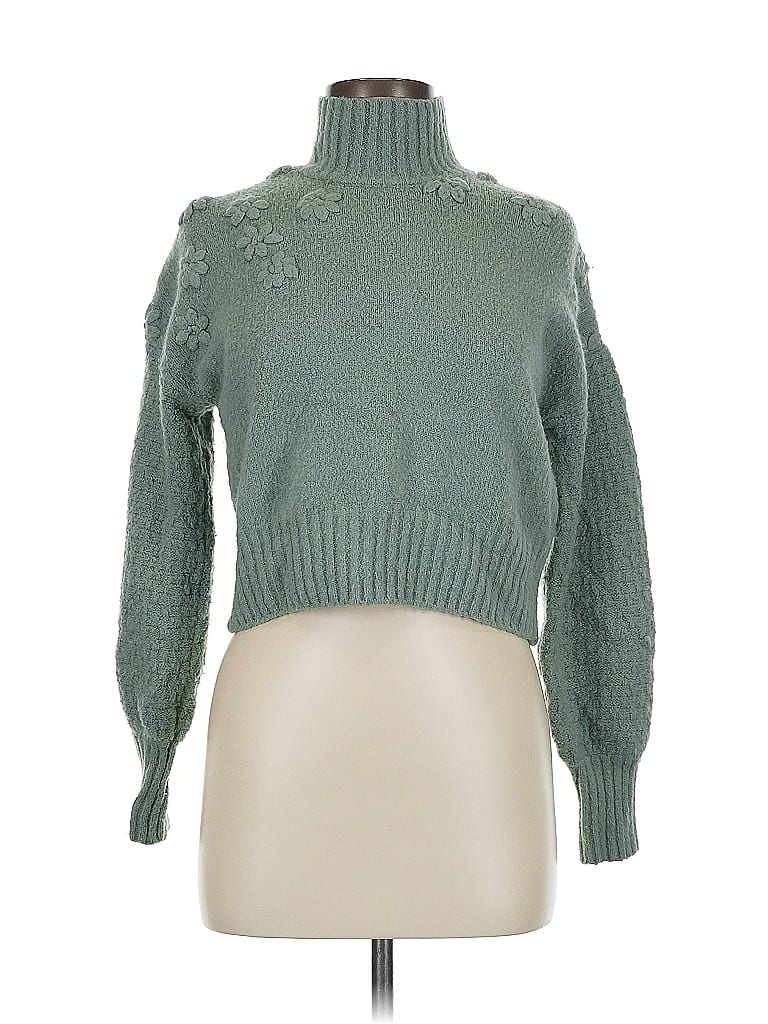 JESSICA SIMPSON Pre-owned Turtleneck Sweater In Green