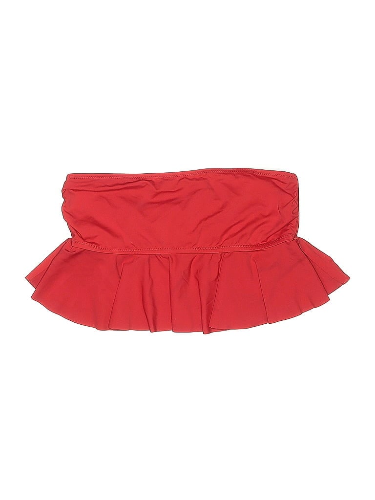 Pre-owned Milly Cabana Swimsuit Top Red Swimwear