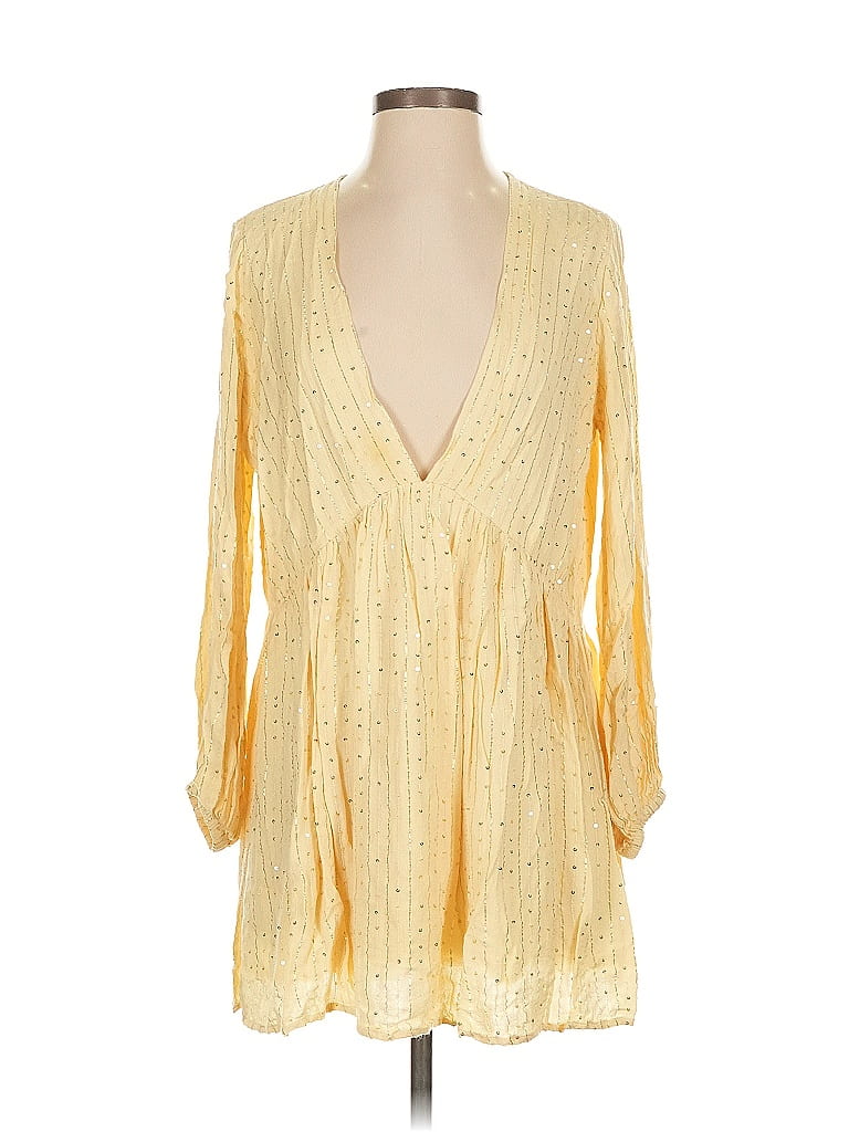 Pre-owned Sundress Cocktail Dress In Gold