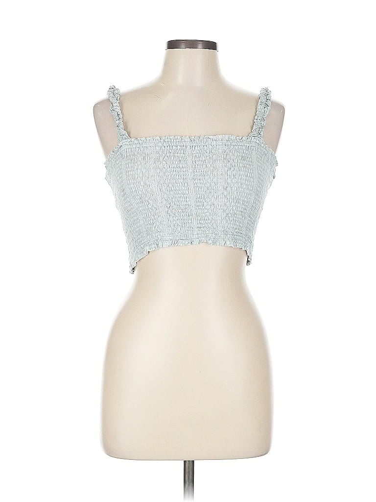 Pre-owned Paper Crane Tube Top Blue Strapless Neckline Tops