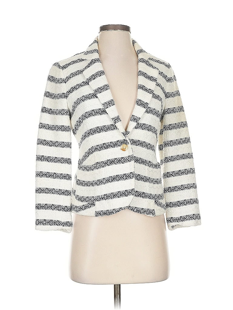 Pre-owned Lucky Brand Blazer Jacket In White