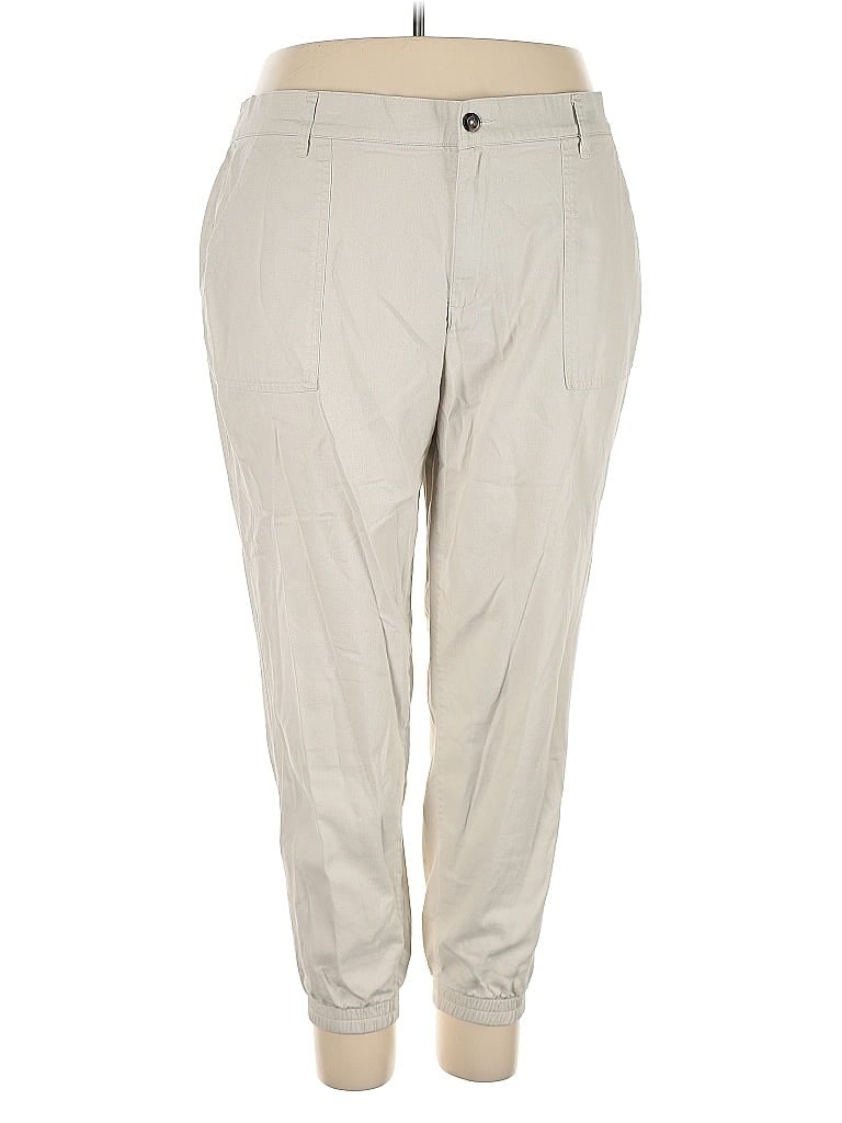 Pre-owned Three Dots Casual Pants In Brown