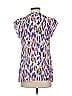 CAbi 100% Polyester Purple Short Sleeve Blouse Size XS - photo 2