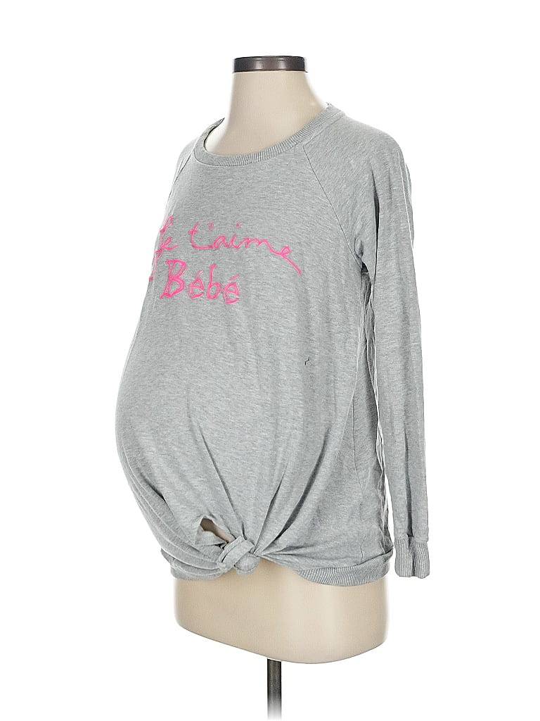 Seraphine Gray Long Sleeve Top Size S - photo 1