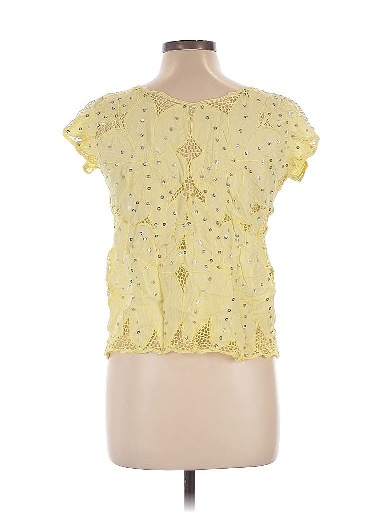 UNBRANDED Pre-owned Short Sleeve Blouse In Yellow