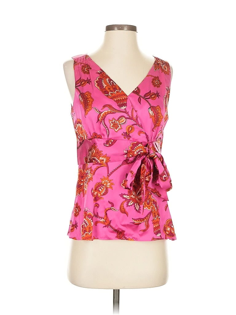 Pre-owned Ann Taylor Sleeveless Blouse In Pink
