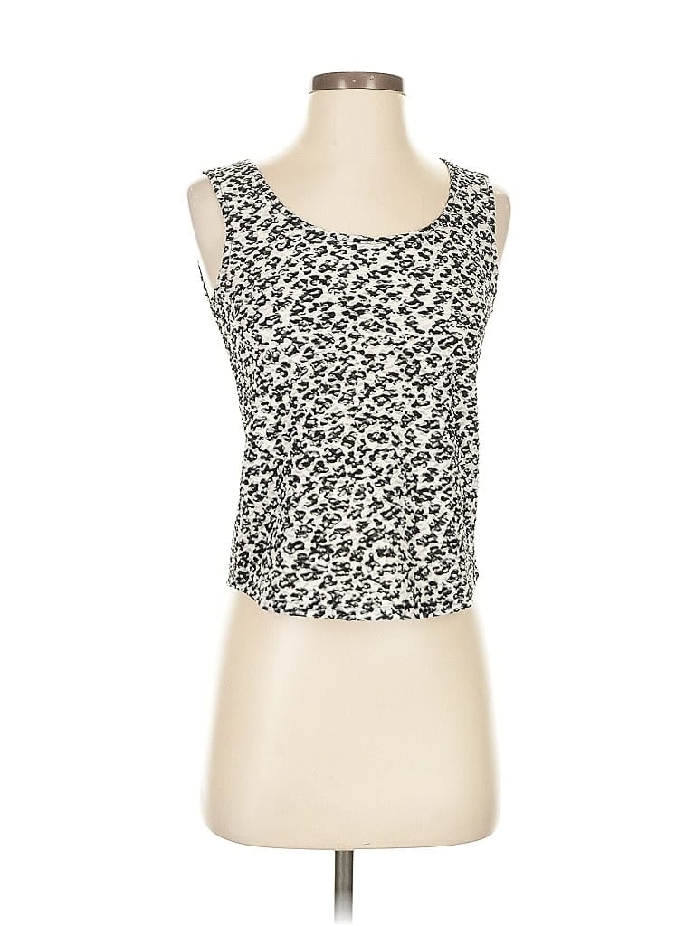 Pre-owned Andria Lieu Sleeveless Top Ivory Scoop Neck Tops In White