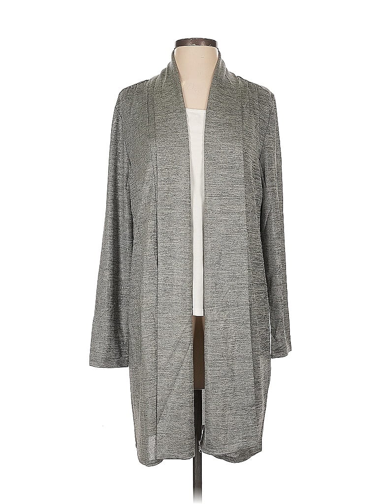 Pre-owned H By Halston Cardigan Sweater In Gray