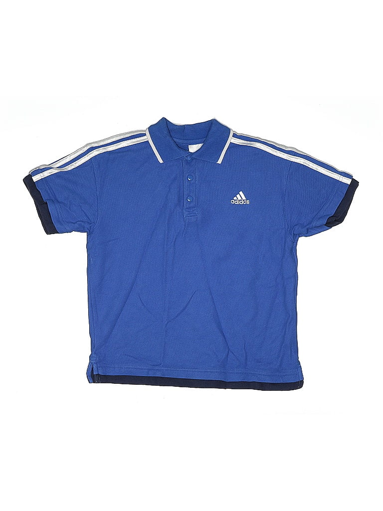 Click to view more detailed imagery on our partner's website Pre-owned Adidas Originals Kids' Short Sleeve Polo Shirt In Blue