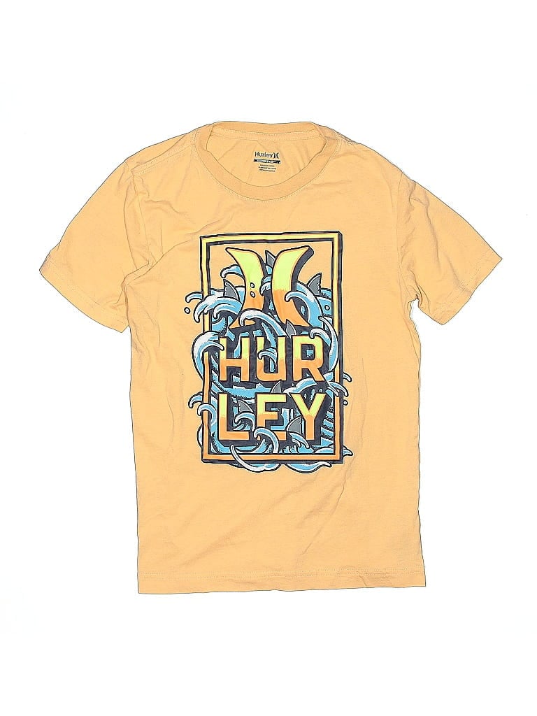 Hurley Yellow Short Sleeve T-Shirt Size 10 - 12 - photo 1