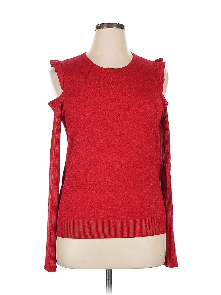 Pre-owned Dkny Long Sleeve Top Red Boatneck Tops