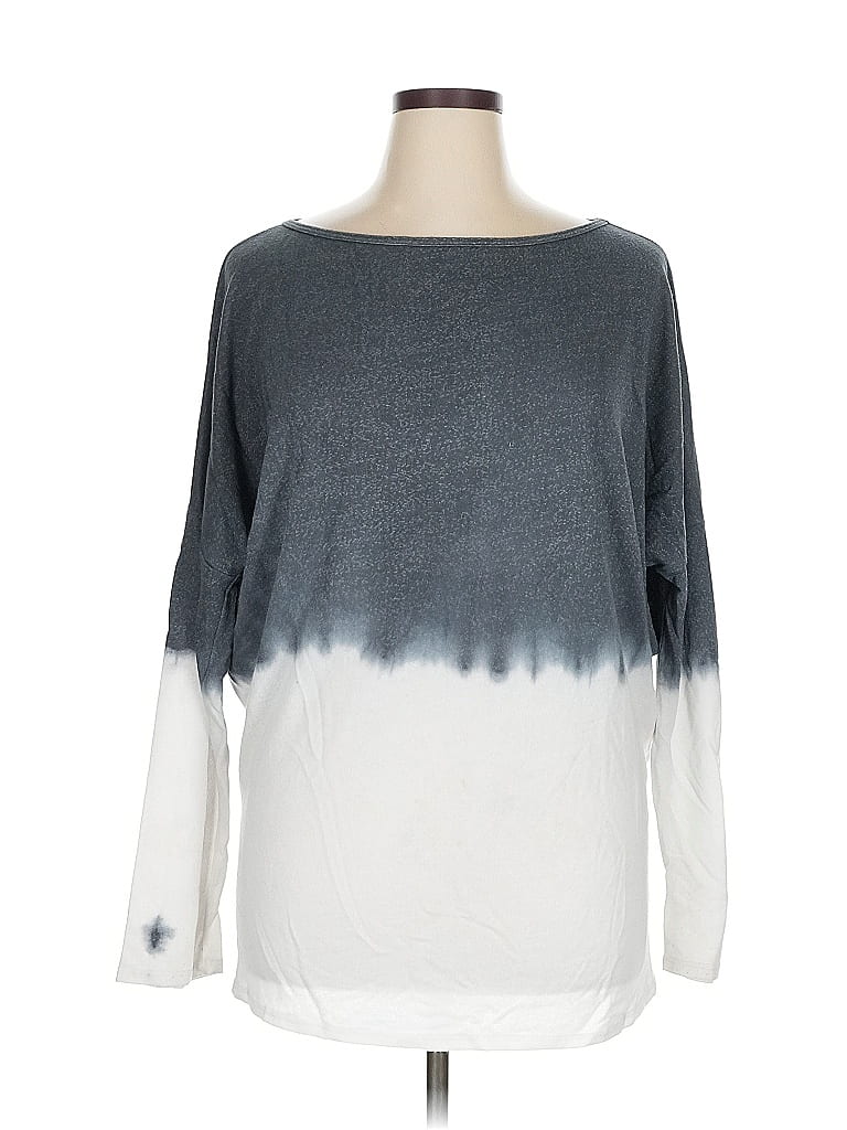 Pre-owned Go Couture 3/4 Sleeve T-shirt In Gray