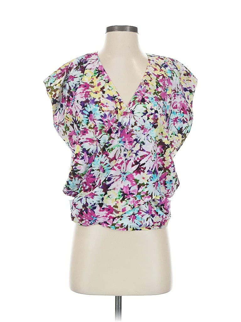 CABI Pre-owned Short Sleeve Blouse In Purple