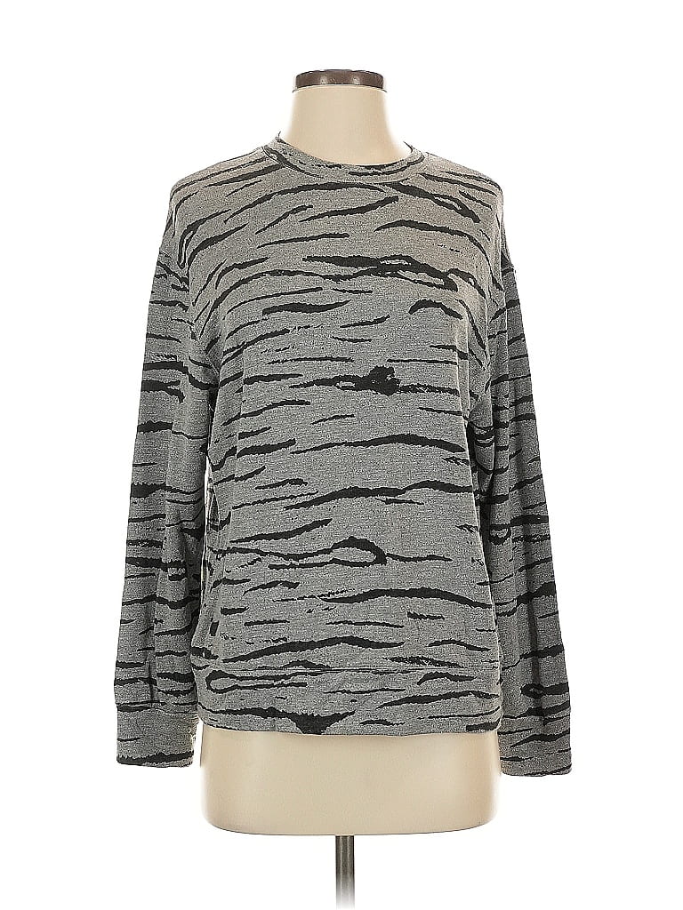 Monrow Gray Long Sleeve T-Shirt Size XS - photo 1