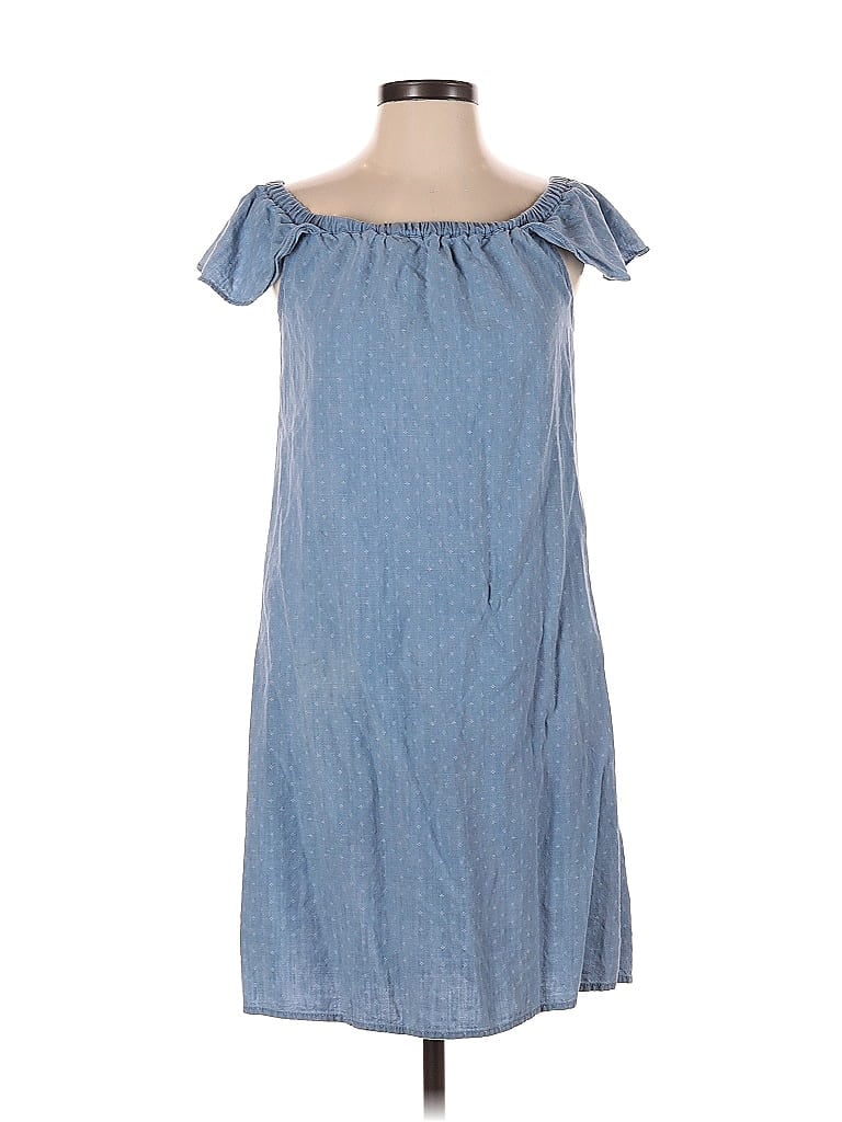Pre-owned J.crew Factory Store Casual Dress In Blue
