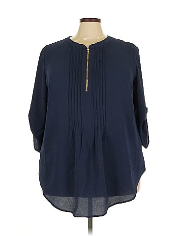 Evans 3/4 Sleeve Blouse (view 1)