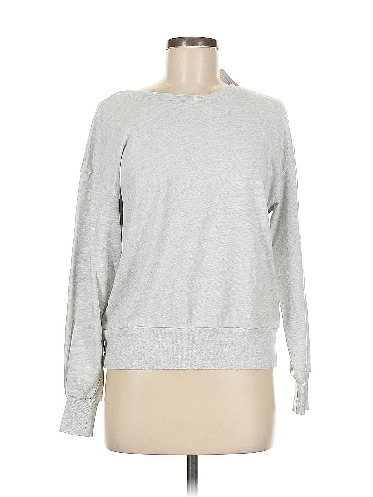 Pre-owned Ann Taylor Loft Sweatshirt In Gray