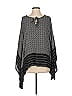 Alya 100% Rayon Gray Black Long Sleeve Blouse Size S - photo 1