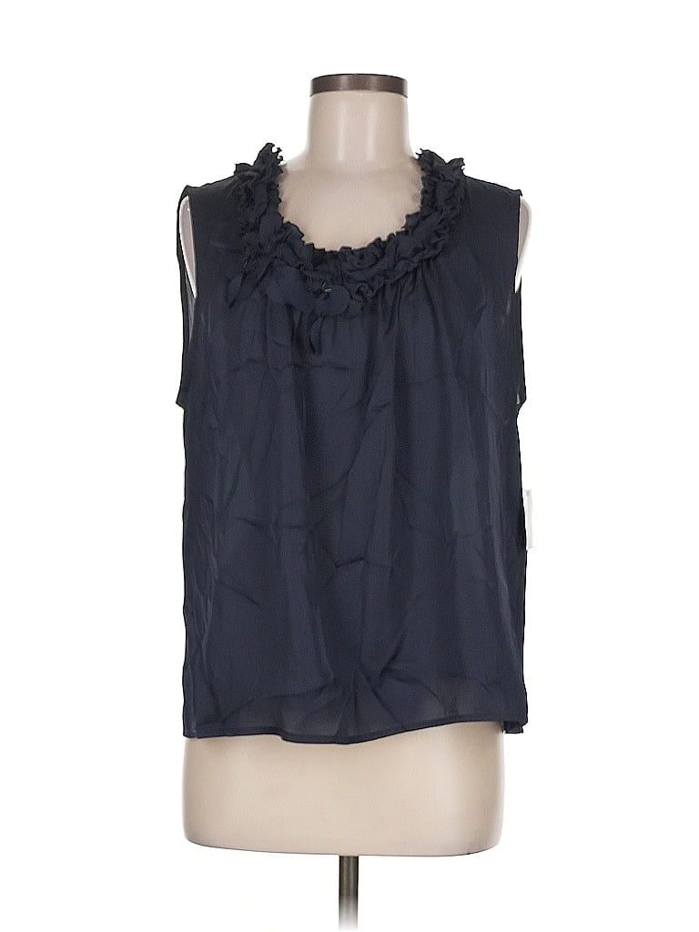 Pre-owned Kasper Sleeveless Blouse In Blue