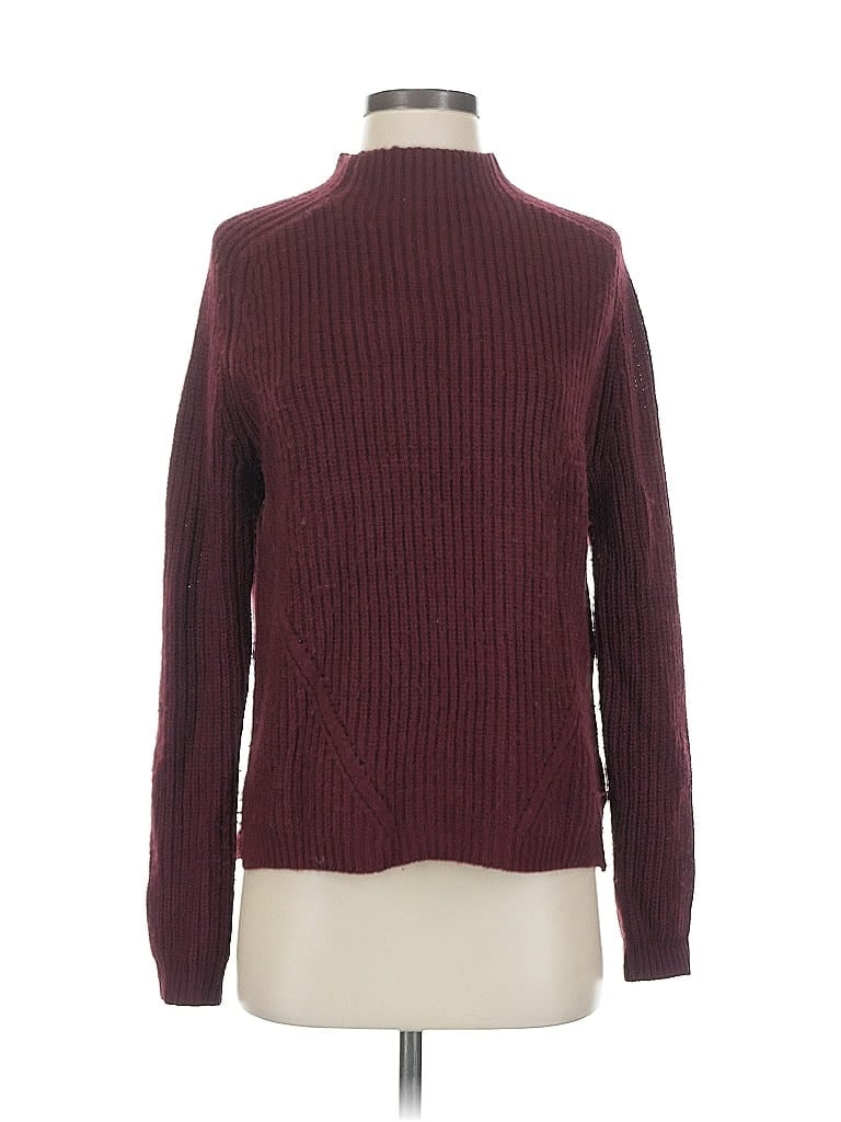Pre-owned Asos Design Turtleneck Sweater In Burgundy