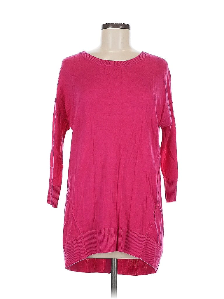 Pre-owned Halogen Wool Pullover Sweater In Pink