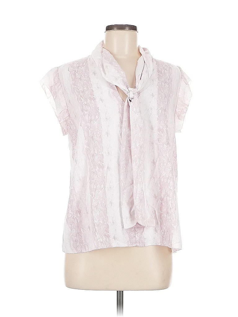 Pre-owned Current Air Short Sleeve Blouse In Pink