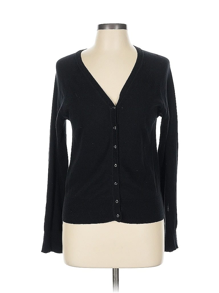 DEREK HEART Pre-owned Cardigan Sweater In Black