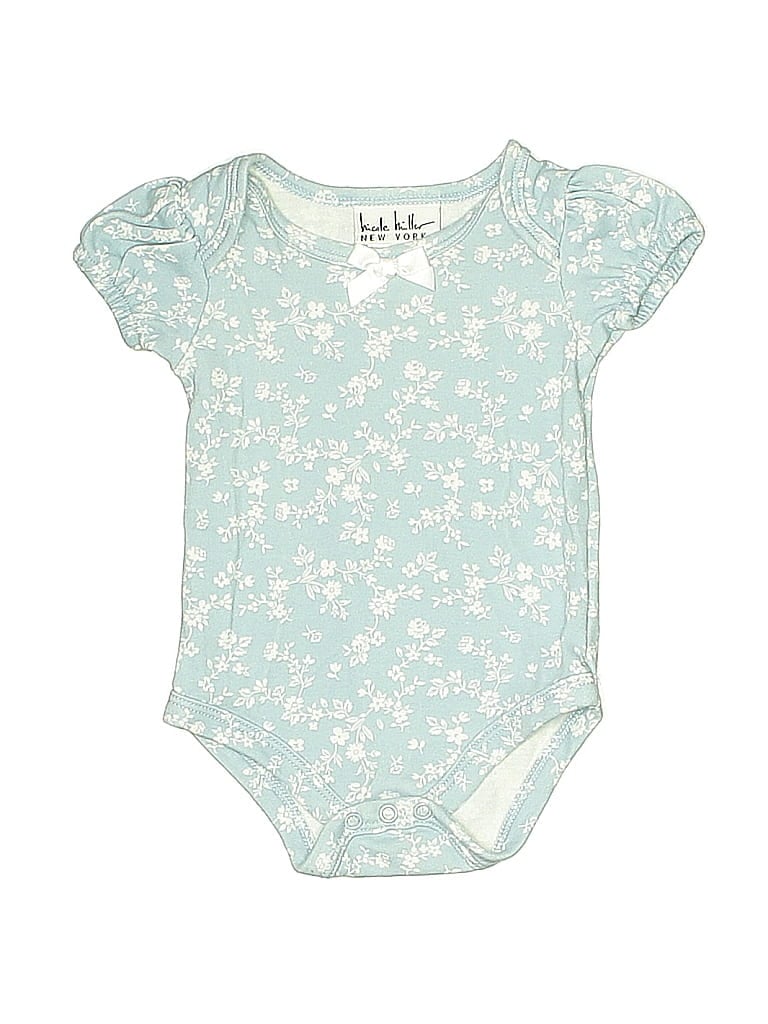 Click to view more detailed imagery on our partner's website Pre-owned Nicole Miller Babies' Short Sleeve Onesie In Blue