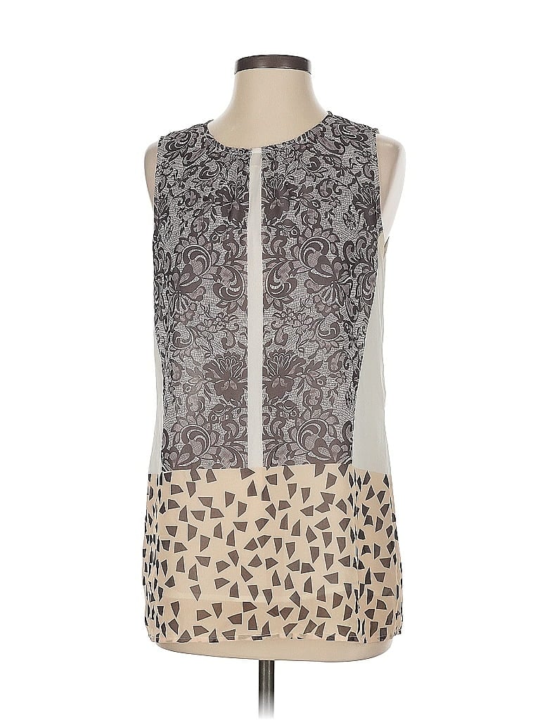 CABI Pre-owned Sleeveless Blouse In Silver