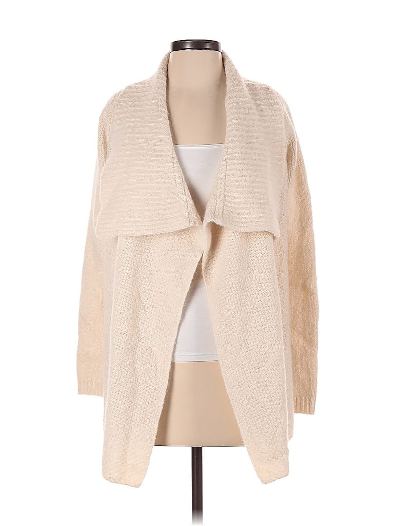 Pre-owned Ann Taylor Loft Cardigan Sweater In White