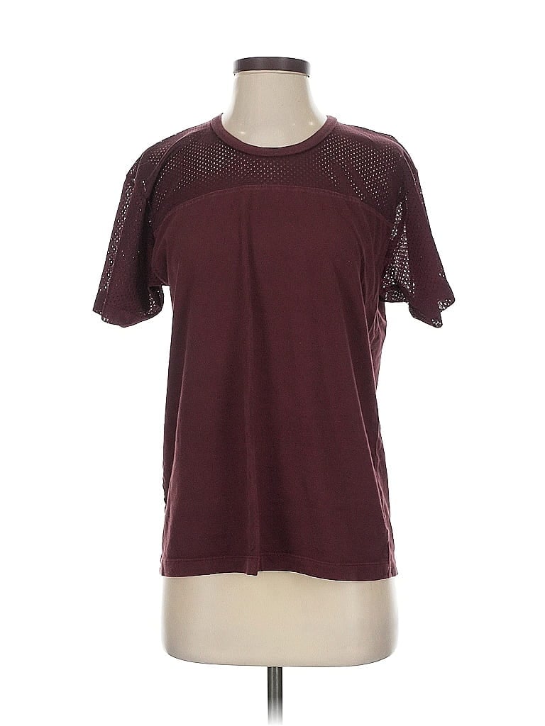 AMERICAN APPAREL Pre-owned Active T-shirt In Burgundy