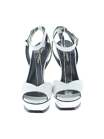 Saint Laurent Calfskin Tribute 105 Open Toe Platform Sandals (view 2)
