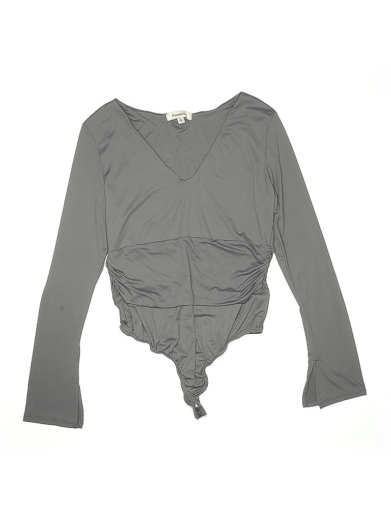 Pre-owned Francesca's Bodysuit In Gray