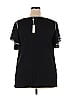Max Studio Black Short Sleeve Top Size 2X - photo 2