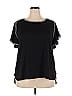 Max Studio Black Short Sleeve Top Size 2X - photo 1