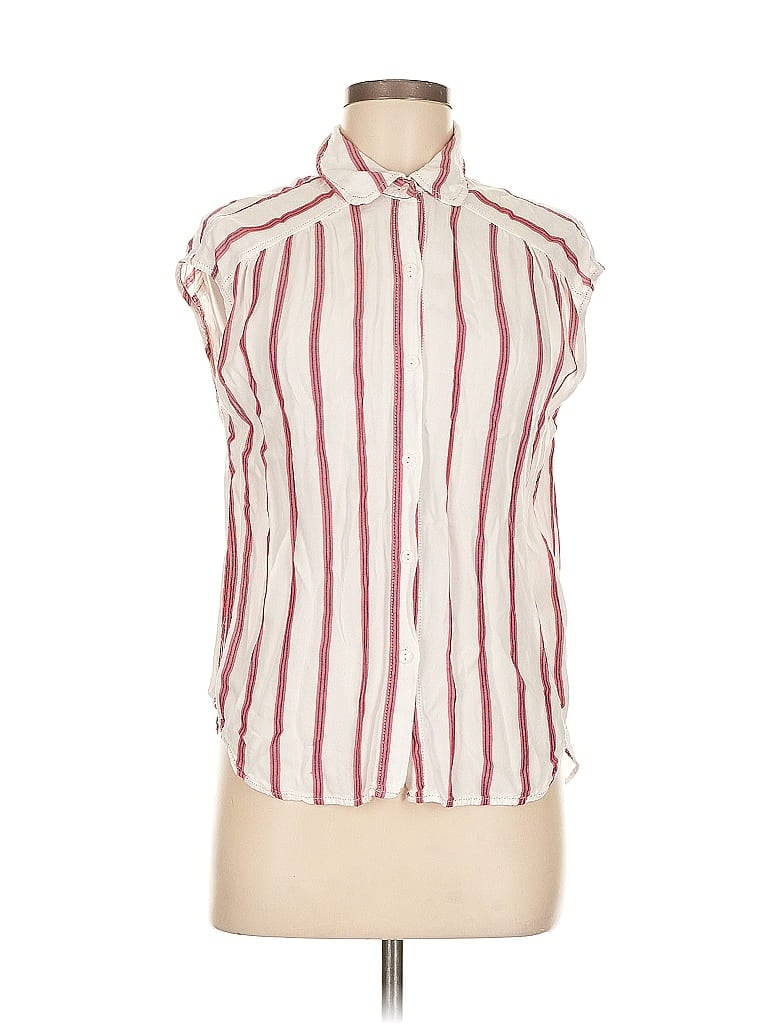 Pre-owned Max Studio Sleeveless Button Down Shirt In Pink