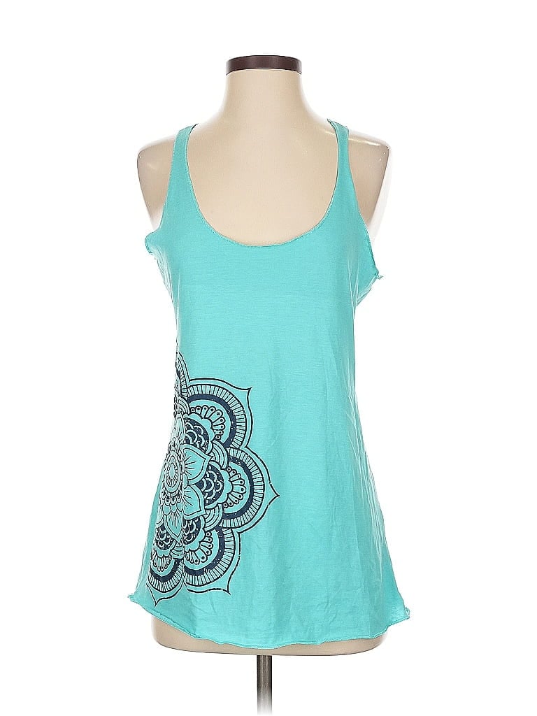 Click to view more detailed imagery on our partner's website Pre-owned Air Waves Tank Top Teal Halter Neckline Tops In Blue