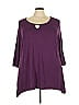 Avenue Purple 3/4 Sleeve Top Size 26 - photo 1