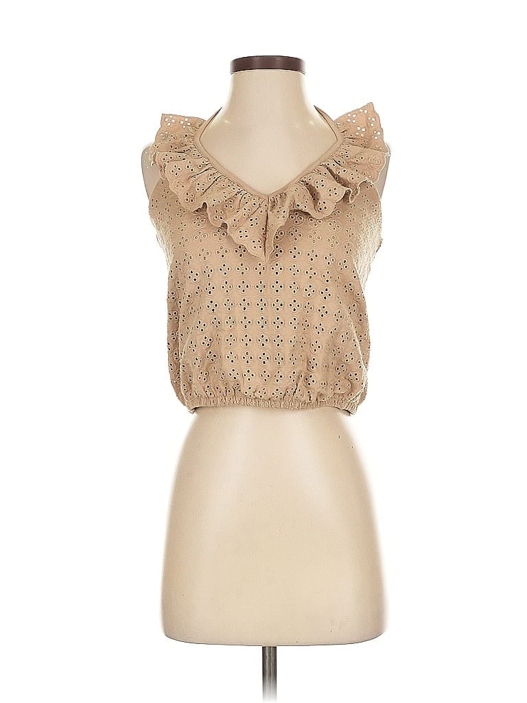 Pre-owned Express Sleeveless Blouse In Brown