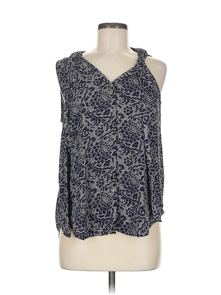 Pre-owned Ann Taylor Loft Outlet Sleeveless Blouse In Blue